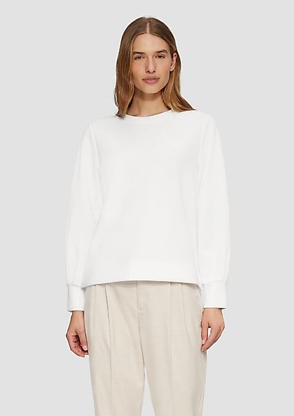 s.Oliver Sweatshirt Sweatshirt Scuba-Sweatshirt mit weiten günstig online kaufen