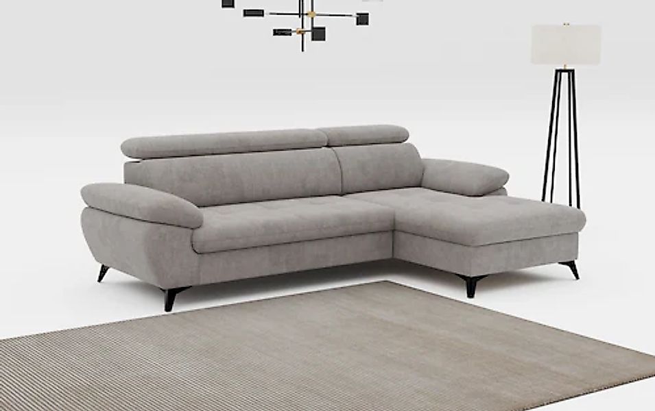 COTTA Ecksofa »Hudson L-Form« mit Kopfteilverstellung, wahlweise mit Bettfu günstig online kaufen