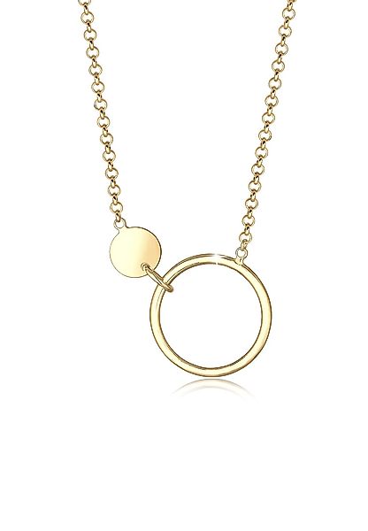 Elli Kette mit Anhänger Erbskette Kreis günstig online kaufen