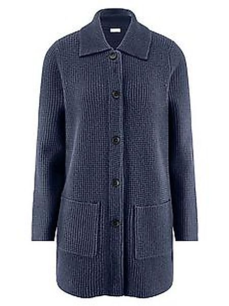 Long-Strickjacke Peter Hahn blau günstig online kaufen