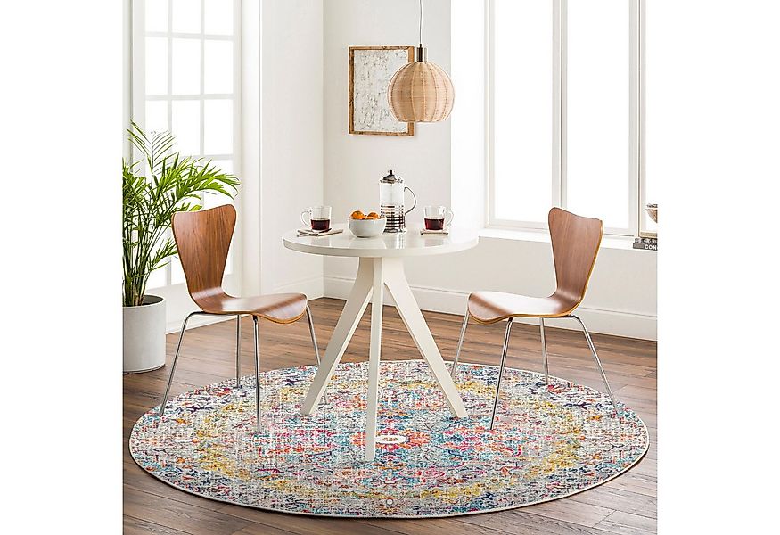 Livabliss Teppich MUNICH, rund, Höhe: 11 mm, Vintage Orientteppich, Kurzflo günstig online kaufen