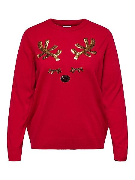 ONLY CARMAKOMA Weihnachtspullover CARXMAS SHINE LS ONECK KNT Ugly Sweater günstig online kaufen