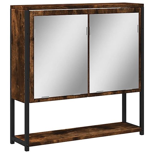 vidaXL Badezimmerspiegelschrank Bad-Spiegelschrank Räuchereiche 60x16x60 cm günstig online kaufen