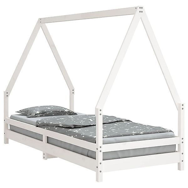 vidaXL Kinderbett Weiß 90x200 cm Massivholz Kiefer 834484 günstig online kaufen