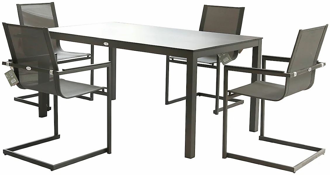 Garden Pleasure Garten-Essgruppe "SOPHIA" 5 Stk. tlg. robustes Tischdesign günstig online kaufen