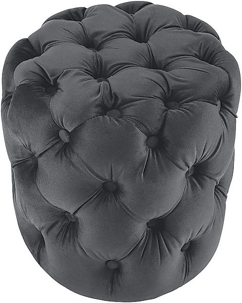 CLP Sitzhocker Drancy Samt (1er, 1 St., 1er), gepolstert mit Zierknöpfen günstig online kaufen