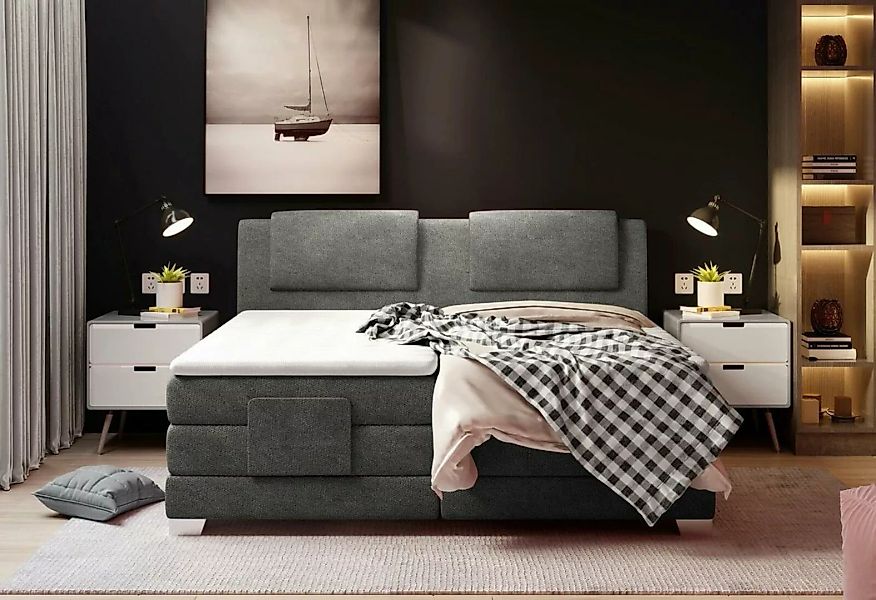 JVmoebel Bett, Textil Design Bett Doppel Betten Luxus Ehe Boxspring Hotel M günstig online kaufen
