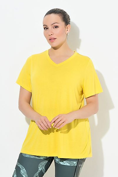 Ulla Popken T-Shirt Funktionsshirt antibakteriell V-Ausschnitt günstig online kaufen