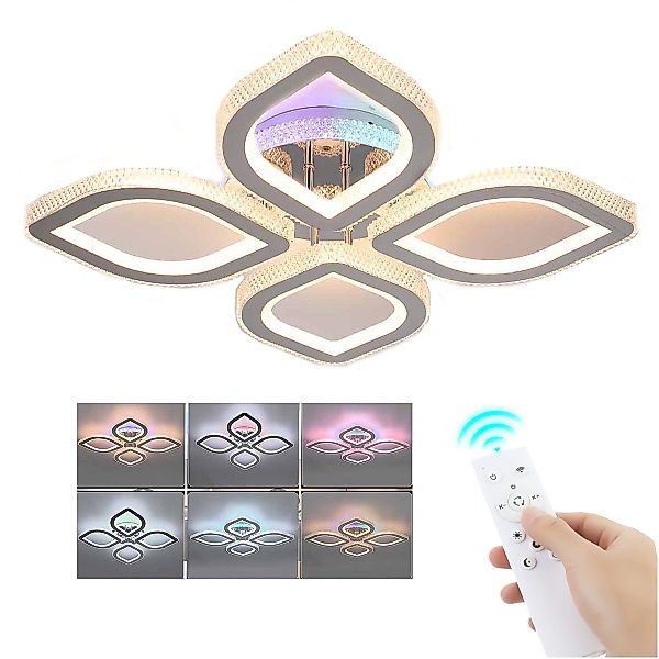 LETGOSPT LED Deckenleuchte 32W Modern Blumenform günstig online kaufen
