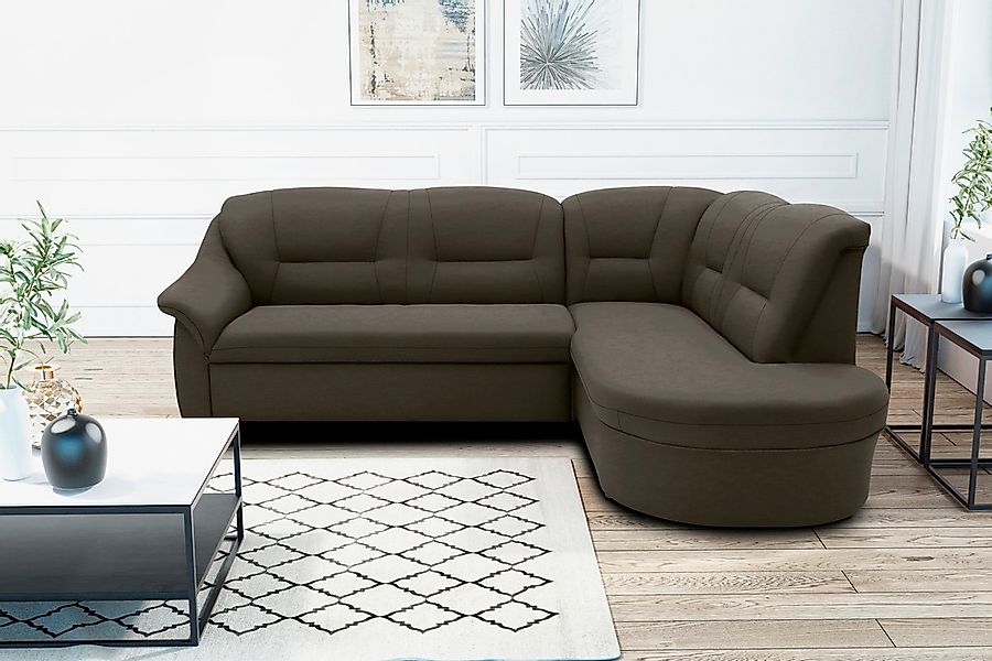 DOMO collection Ecksofa "Faenza für kleine Räume, Stellmaße 232,176cm, komf günstig online kaufen