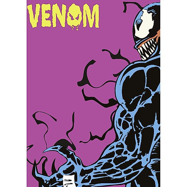 Komar Wandbild Marvel Venom Colourful Stare 50 cm x 70 cm Rosa günstig online kaufen