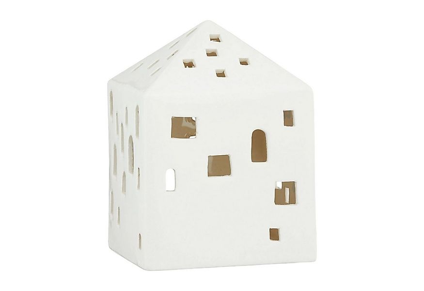 Kähler Teelichthalter Kähler Urbania Lichthaus Town house H12.5 Keramik Wei günstig online kaufen