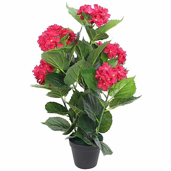 Künstliche Hortensie Mit Topf 60 Cm Rot günstig online kaufen