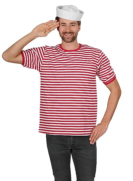 Metamorph T-Shirt Ringelpulli Kurzarm rot-weiß Klassische günstig online kaufen