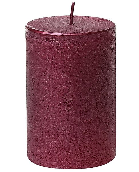 Steinhart Kerzen Rustic-Kerze Stumpenkerze "Rustic-Glanz" Altrot 100/68 mm günstig online kaufen