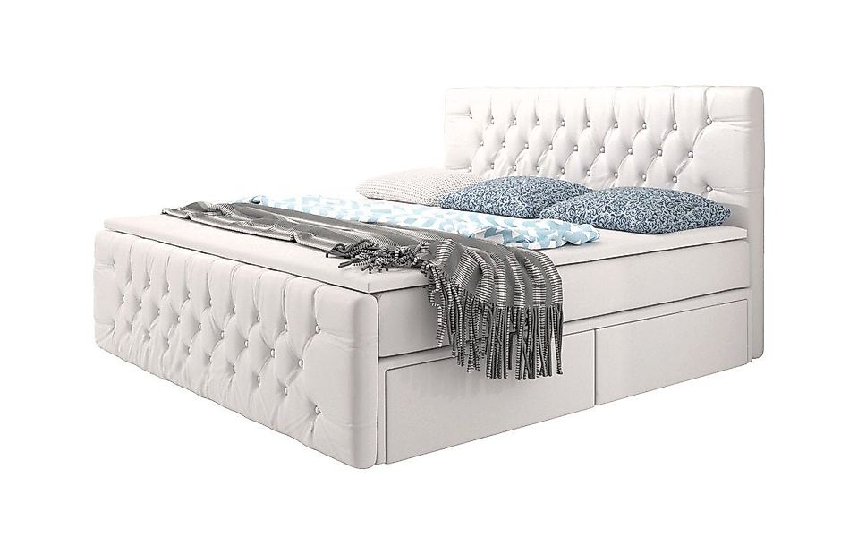 Luxusbetten24 Boxspringbett Bellissimo, mit 4 Schubladen günstig online kaufen