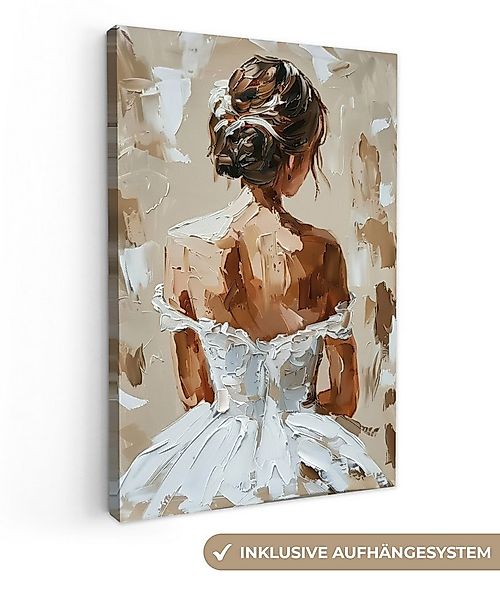 OneMillionCanvasses® Leinwandbild Frau - Farbe - Abstrakt - Beige - Modern, günstig online kaufen