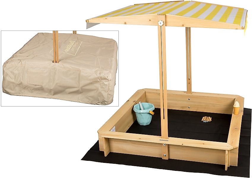 needs&wants® Sandkasten mit Dach Abdeckung Boden günstig online kaufen