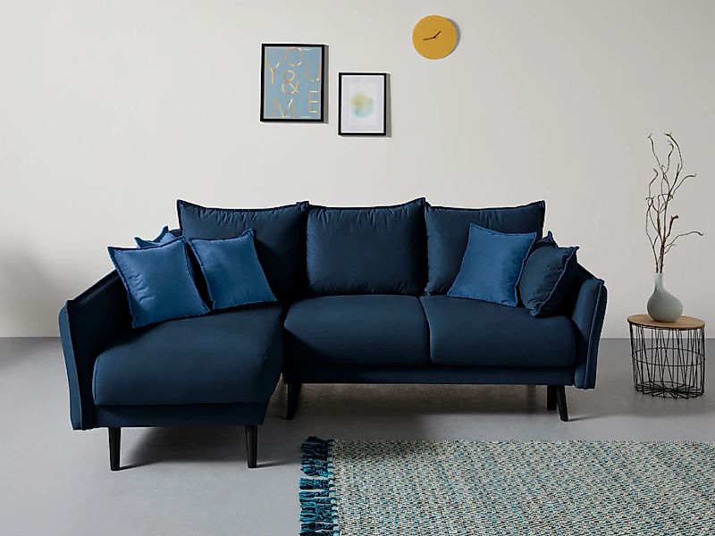 Home affaire Ecksofa "Asra L-Form" incl. Bettfunktion und Bettkasten, Seite günstig online kaufen