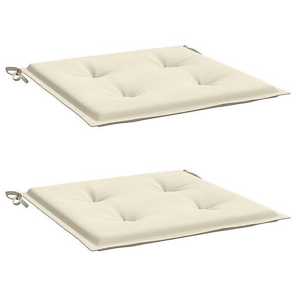vidaXL Sitzauflage Gartenstuhl-Kissen 2 Stk. Creme günstig online kaufen