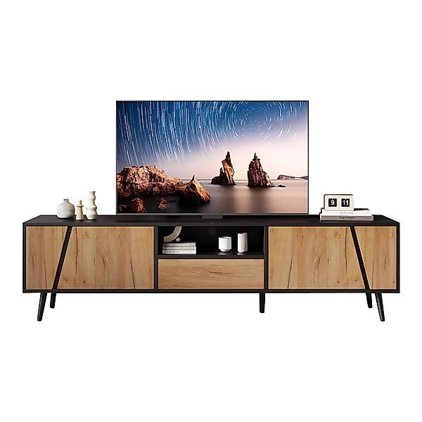 OKWISH Lowboard für 75-Zoll-TV (Fernsehtisch, Wohnzimmermöbel, günstig online kaufen