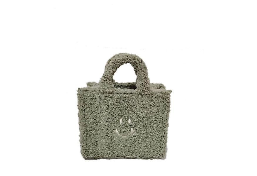 Lara Laurén Handtasche plüschige Tote Bag mit Smileyprint, verstellbare Umh günstig online kaufen
