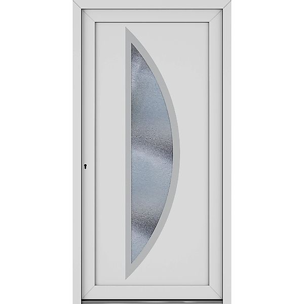 Roro Haustür OKE 1104 Kunststoff Weiß 100 cm x 210 cm DIN L günstig online kaufen