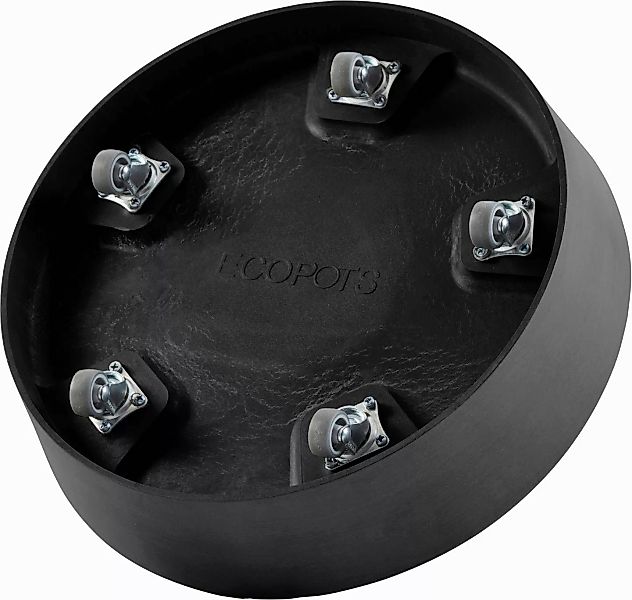 ECOPOTS Blumentopfuntersetzer SAUCER WHEELS Dark Grey, günstig online kaufen
