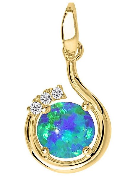 My Gold Kettenanhänger Damen Opal Anhänger Gold 333 (8 Karat) ECHTER Edelst günstig online kaufen