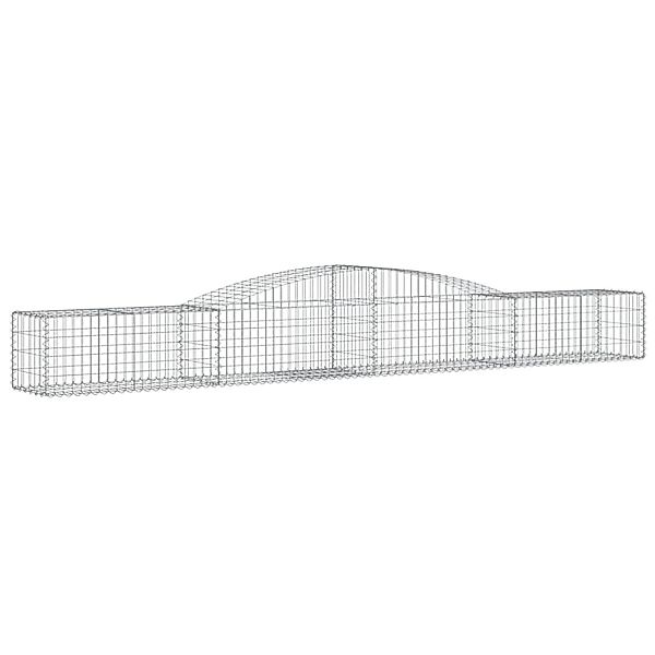 vidaXL Gabionen mit Hochbogen 2 Stk 400x50x40/60cm Eisen 1635458 günstig online kaufen
