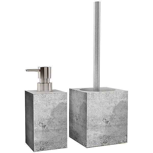 Sanilo Badaccessoire-Set Beton, WC-Bürste und Seifenspender, 2 tlg., 2-tlg. günstig online kaufen