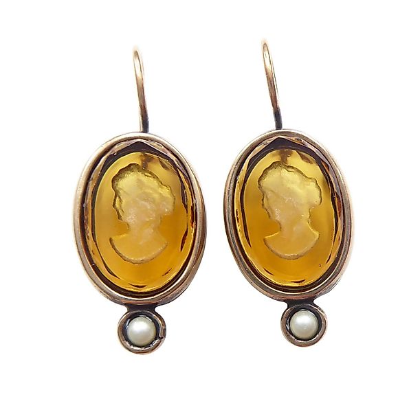 Mugello Paar Ohrhänger Luisa citrin modisch elegant, Handarbeit Designer EX günstig online kaufen