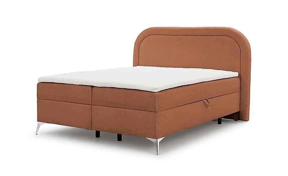 Boxspringbett   ¦ rot ¦ Maße (cm): B: 220 H: 120 Betten > Boxspringbetten - günstig online kaufen