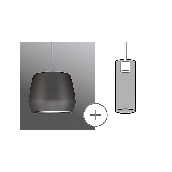 Paulmann "URail Schirm 2Easy Pirm 280mm Grau matt" günstig online kaufen