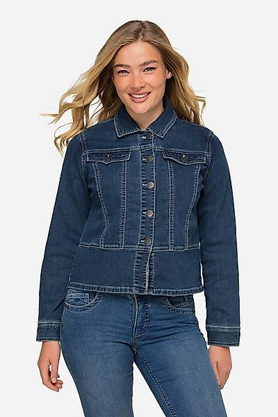 Laurasøn Sommerjacke Jeansjacke Hemdkragen Metallknöpfe Langarm günstig online kaufen