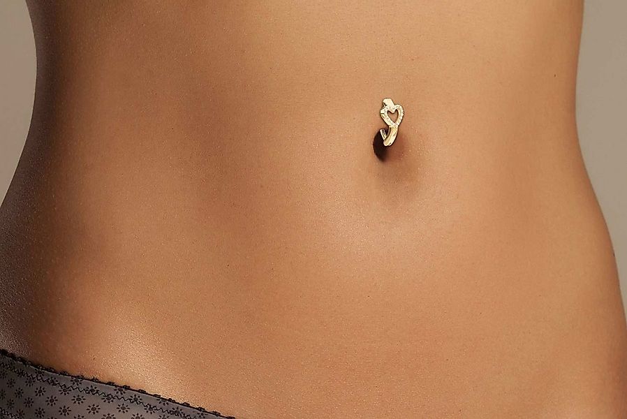 PIERCINGLINE Bauchnabelpiercing 14/18 Karat Gold Bauchnabelclicker BOGEN + günstig online kaufen