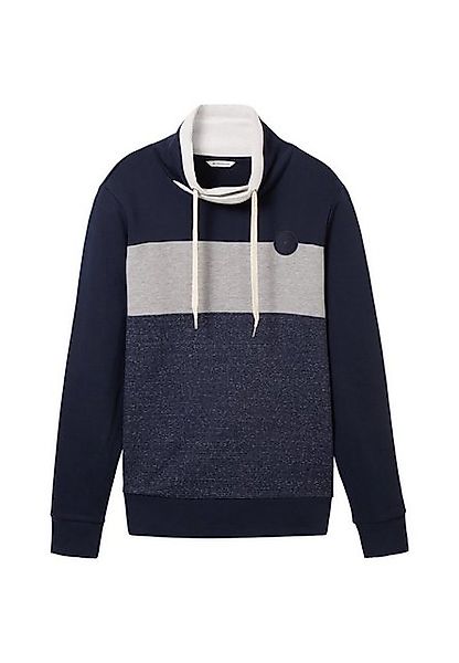 TOM TAILOR Sweatshirt Sweatshirt Pullover ohne Kapuze mit Color-Block (1-tl günstig online kaufen