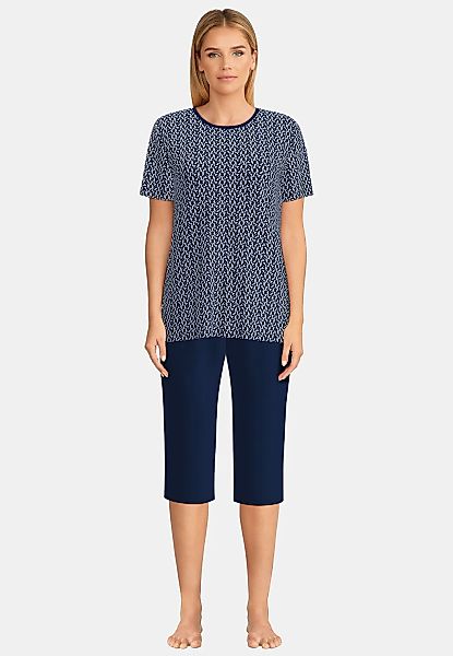 GÖTZBURG Capri-Pyjama "Galway", (2 tlg.), Kurzarm, 3/4 lange Hose, Rundhals günstig online kaufen