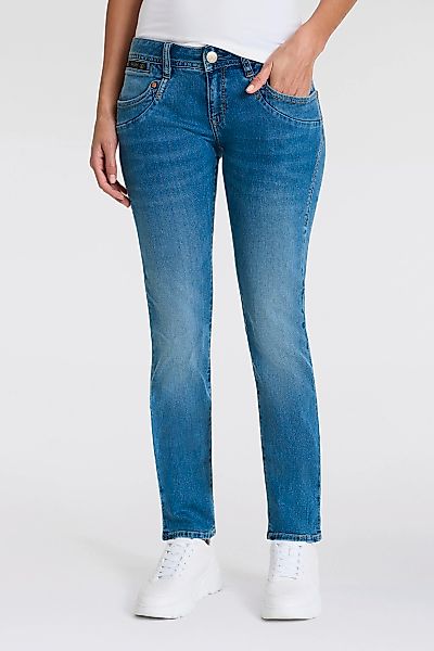 Herrlicher Slim-fit-Jeans "Piper Slim Organic Denim", mit Logoknöpfen an de günstig online kaufen