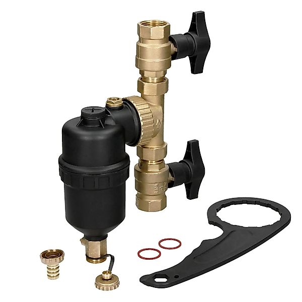 LuxeBath Magnetischer Schlammabscheider 1 Zoll auf 3/4 Zoll + Absperrventil günstig online kaufen