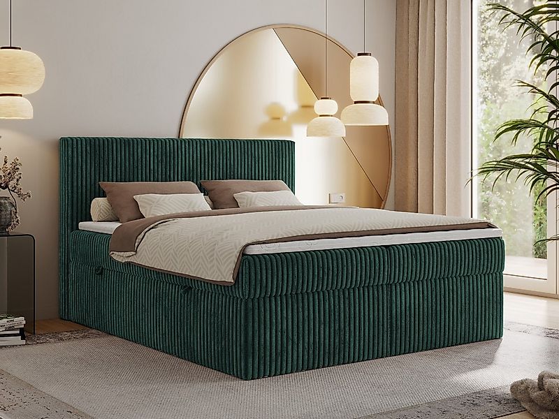 MKS MÖBEL Boxspringbett TILIANO (Packung, Set, Gepolstertes Kopfteil, Toppe günstig online kaufen