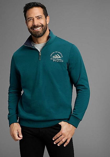 Man's World Sweatshirt mit Kontrastkragen - Neue Farben günstig online kaufen