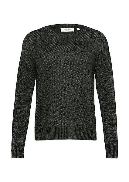 comma casual identity Langarmshirt Strickpullover mit Ajourmuster mit Glitz günstig online kaufen