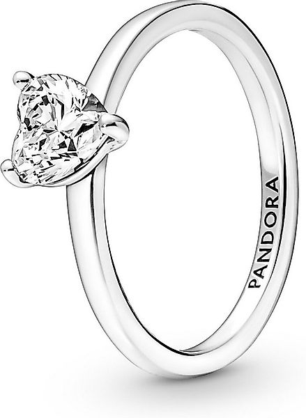 Pandora Fingerring Pandora Funkelndes Herz Solitär-Ring 191165C01 Damenring günstig online kaufen