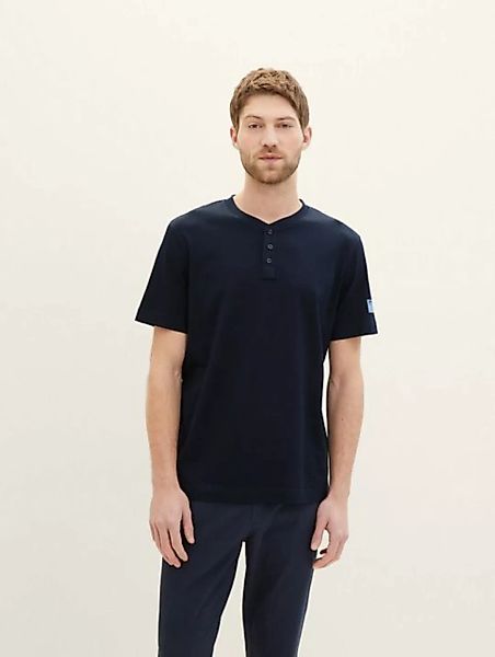 TOM TAILOR T-Shirt T-Shirt mit Henley Kragen günstig online kaufen
