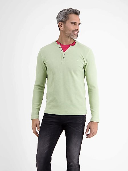 LERROS Sweatshirt "LERROS Langarmserafino mit Logostitching" günstig online kaufen