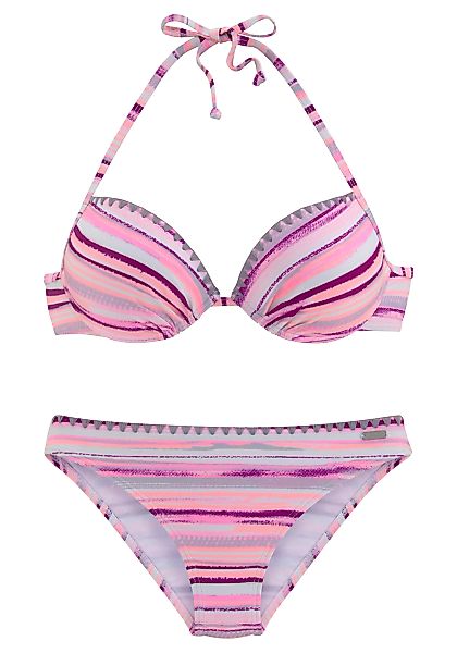 Venice Beach Push-Up-Bikini, mit Häkelkanten am Cup und an der Hose günstig online kaufen