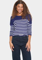 Saint Tropez Strickpullover MilaSZ R-neck Stripe günstig online kaufen
