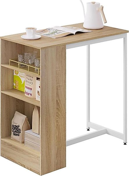 Woltu Bartisch (1-St), mit 3 Regalfächern, günstig online kaufen