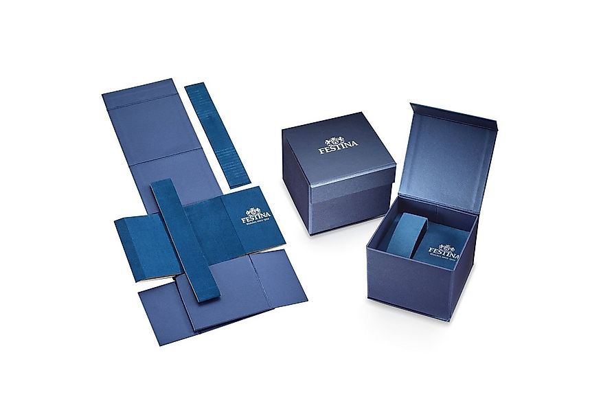 Festina Quarzuhr Herrenuhr F20512-4 - Schwarzes Zifferblatt und Lederband, günstig online kaufen